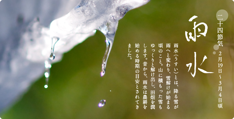 今日は二十四節気｢雨水｣うすい - 大仙市大曲の整体は龍観堂